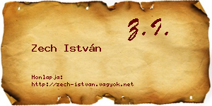 Zech István névjegykártya